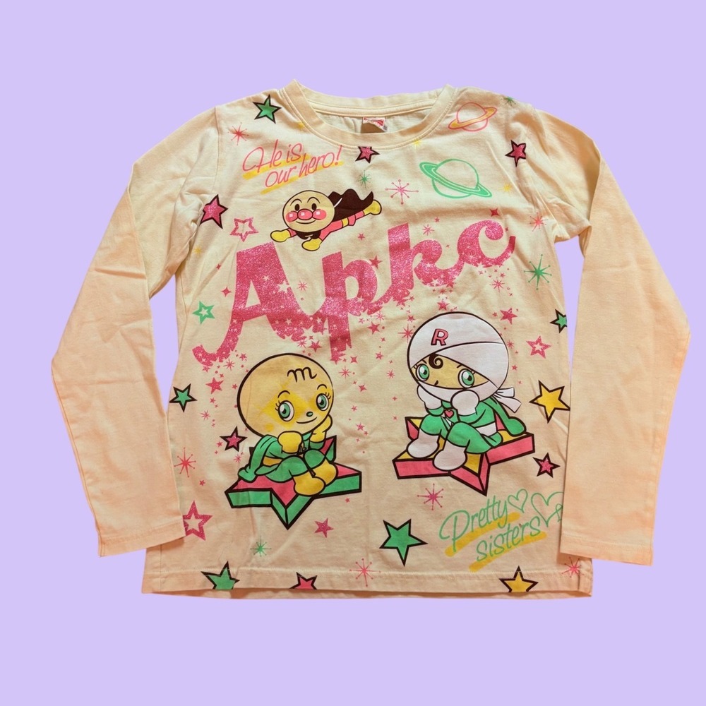 Y2K Vintage Anpanman Collection Long Sleeve Graphic Tee Kawaii Japan #17